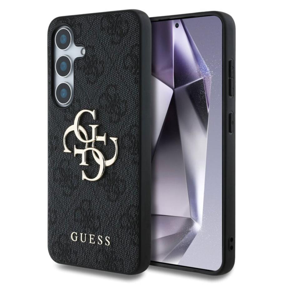 Guess 4G Metal Logo Backcover voor de Samsung Galaxy S25 Plus - Zwart Zwart