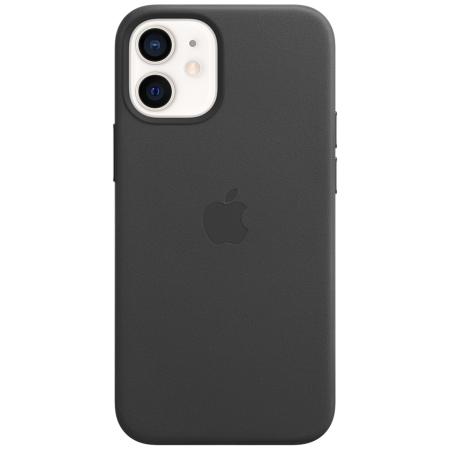 Leather Backcover MagSafe voor de Apple iPhone 12 Mini - Black