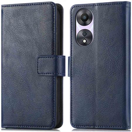 imoshion Luxe Bookcase voor de Oppo A78 (4G) - Donkerblauw