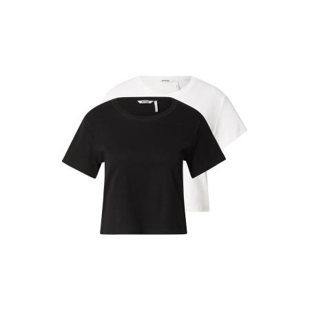 Monki Monki Shirt zwart / wit