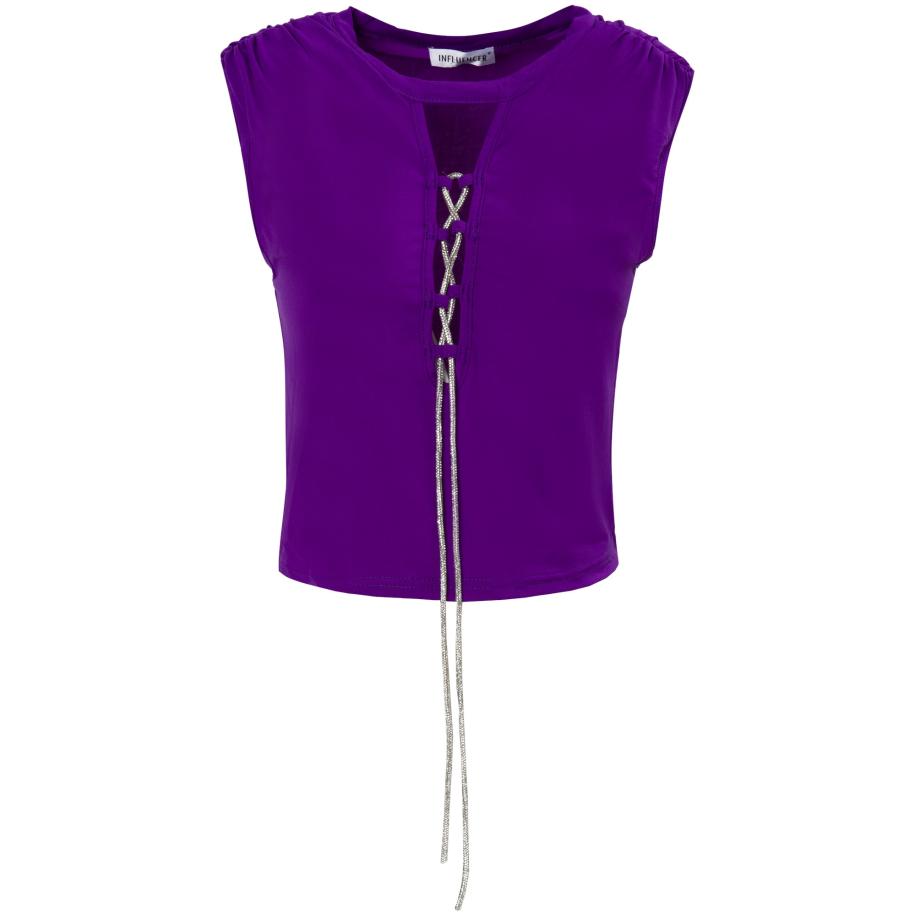 Influencer Top donkerlila Paars