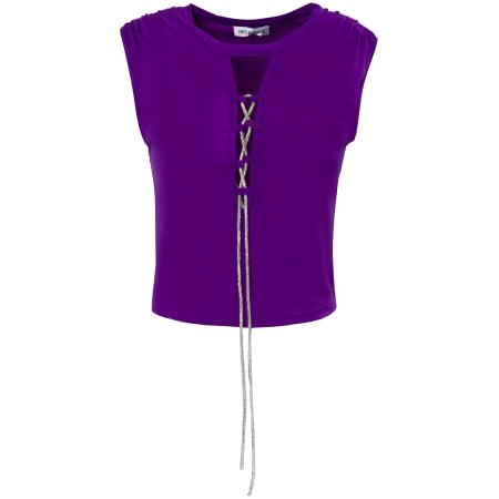 Influencer Influencer Top donkerlila