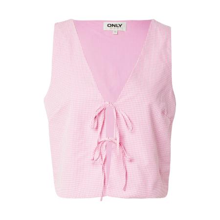 Only ONLY Blouse ONLFILUCCA lichtroze / wit