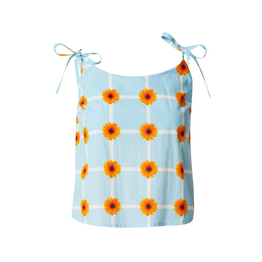 Nümph NÜMPH Blouse WIGA lichtblauw / oranje / wit -