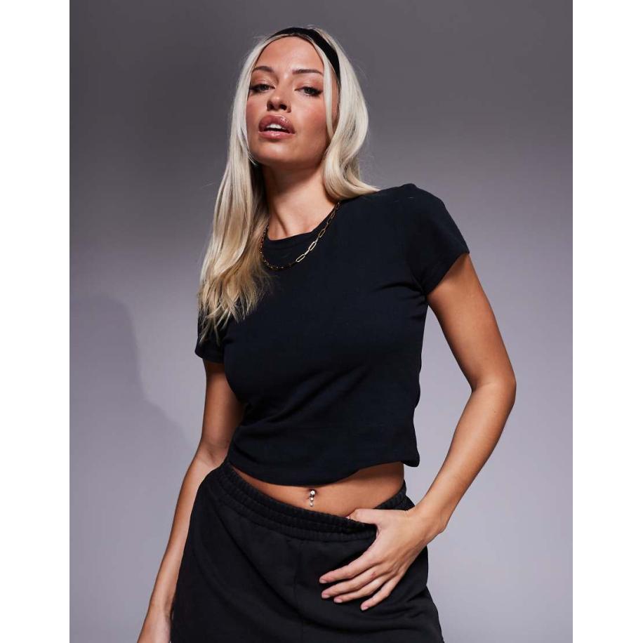 4505 Vollere buste Zacht performance baby T-shirt met icoonlogo in zwart Zwart