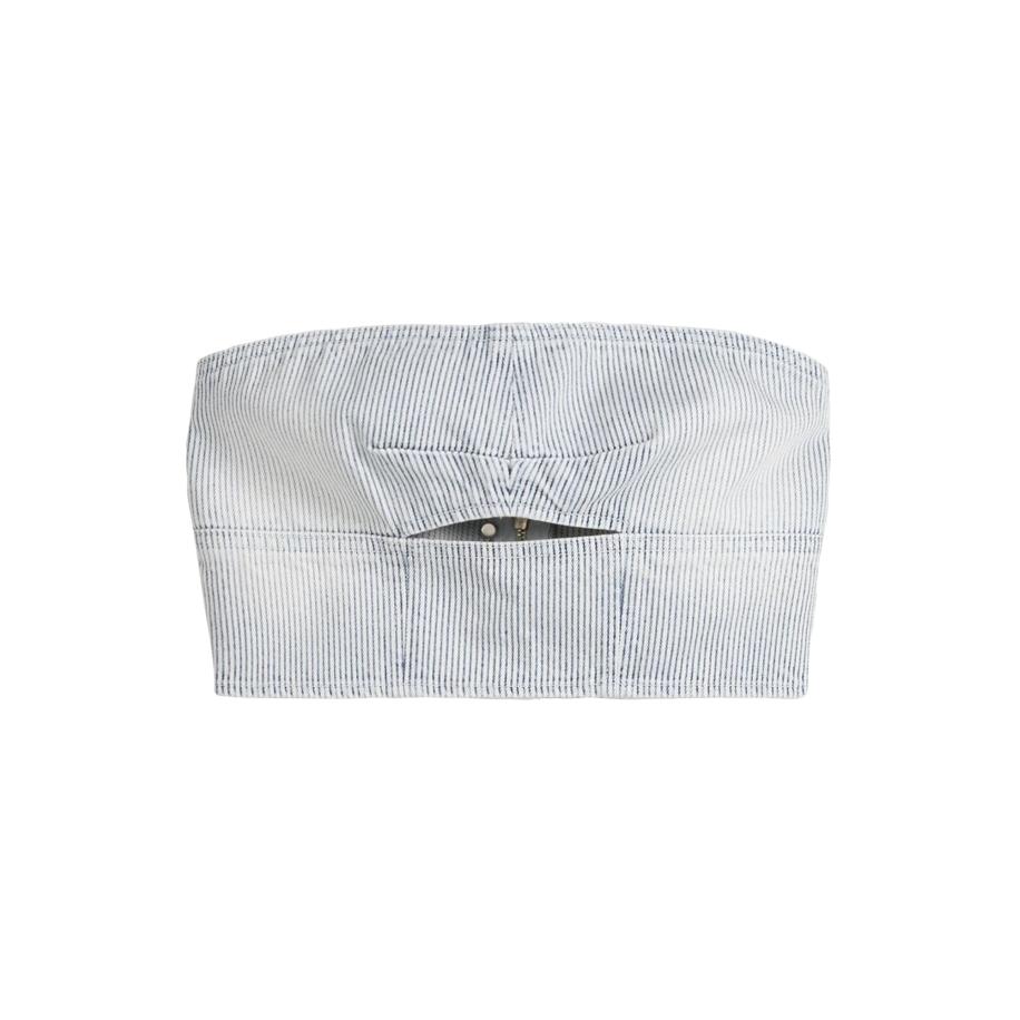 Bershka Bershka Top navy / pastelblauw -