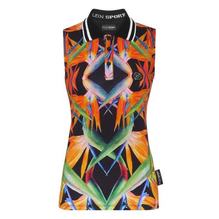 Plein Sport Plein Sport Top oranje / knalrood / zwart / wit