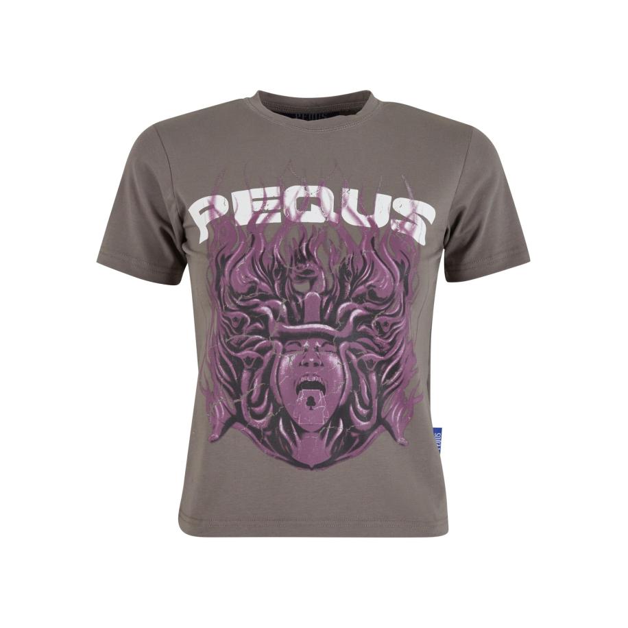 Pequs Pequs Shirt Medusa grijs / lila / wit -