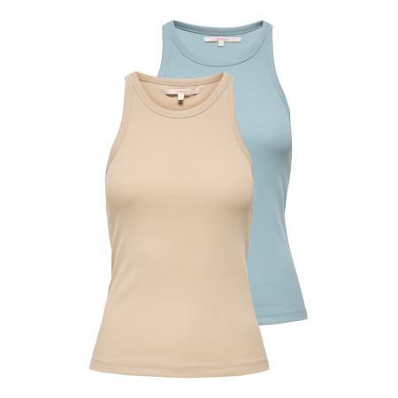 Only ONLY Top ONLLindsay beige / lichtblauw