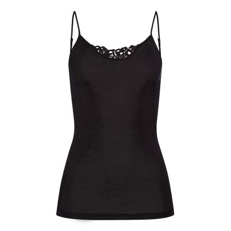 Hanro Hanro Top Woolen Silk zwart