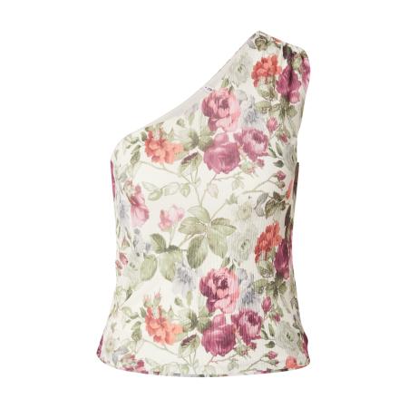 Only ONLY Top ONLMELANIA crème / olijfgroen / cyclaam / lichtrood