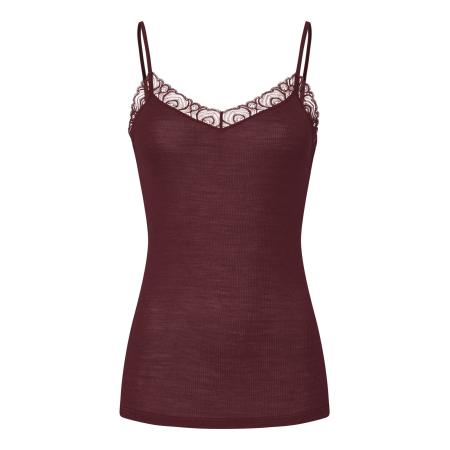 Hanro Hanro Top Woolen Lace bruin