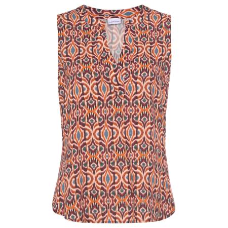Lascana LASCANA Blouse beige / bruin / donkergroen / wijnrood