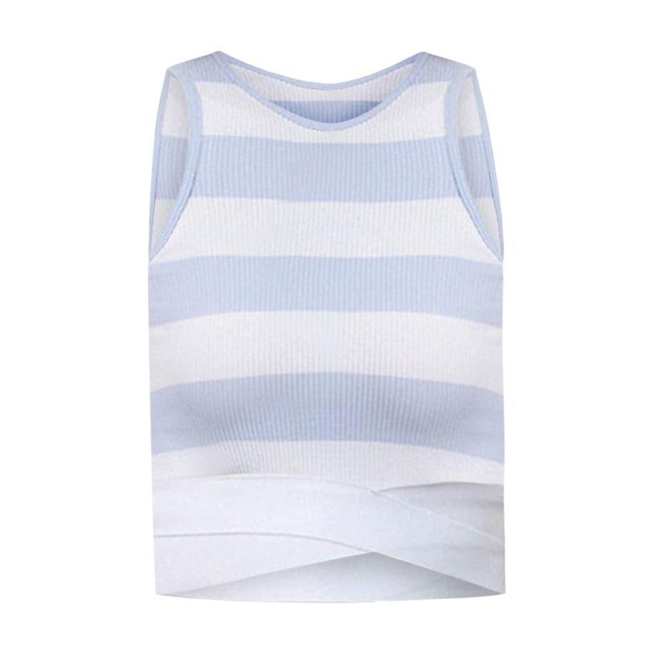No Matter What No Matter What Top lichtblauw / wit -