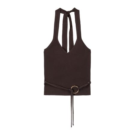 Bershka Bershka Gebreide top chocoladebruin