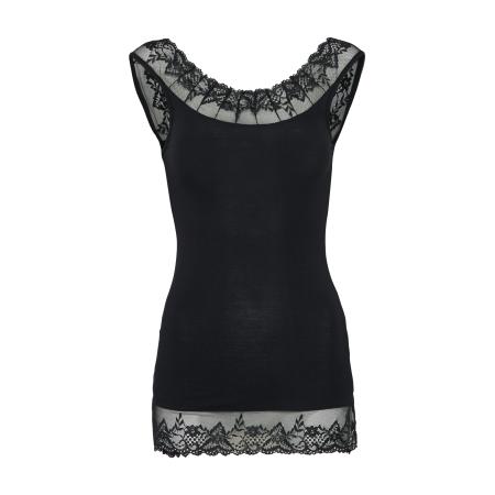 Cream Cream Top Florence zwart