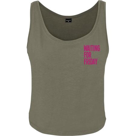 Merchcode Merchcode Top olijfgroen / pink