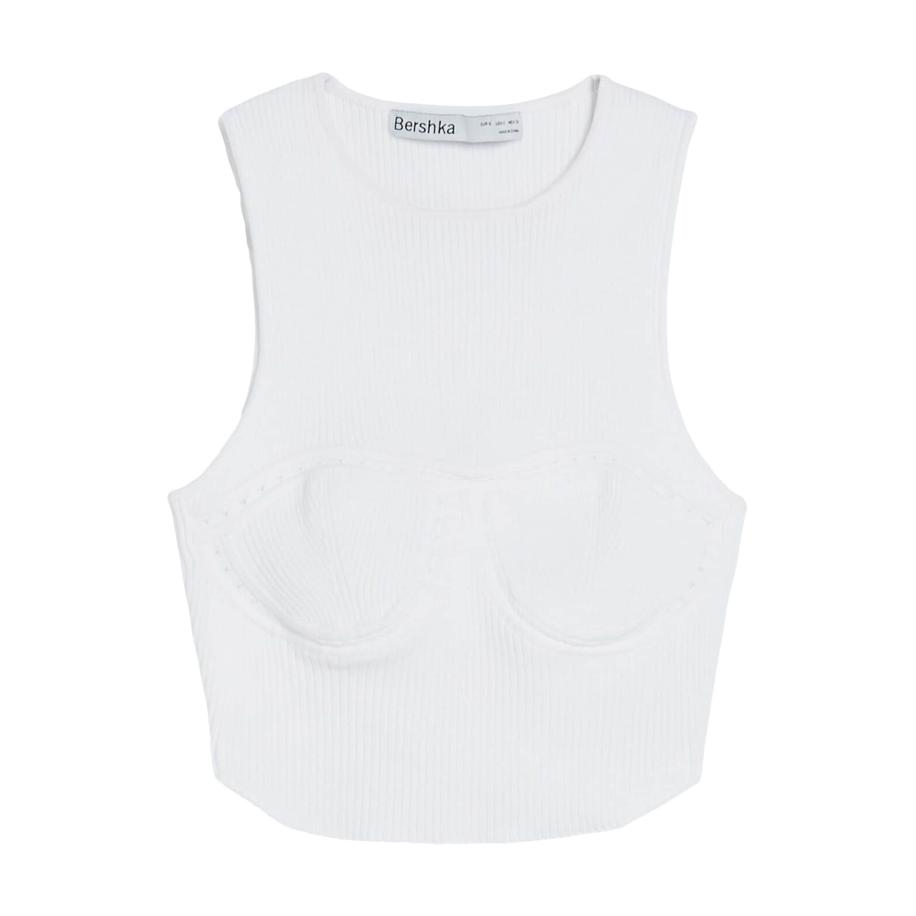 Bershka Bershka Gebreide top offwhite -