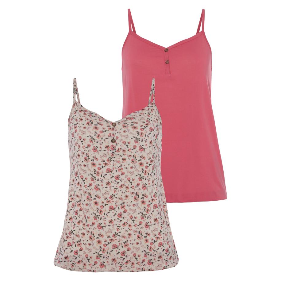 VIVANCE VIVANCE Top beige / gemengde kleuren / bloedrood -