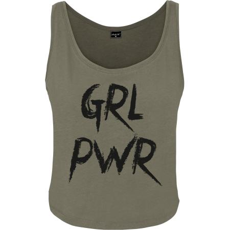 Merchcode Merchcode Top olijfgroen / zwart