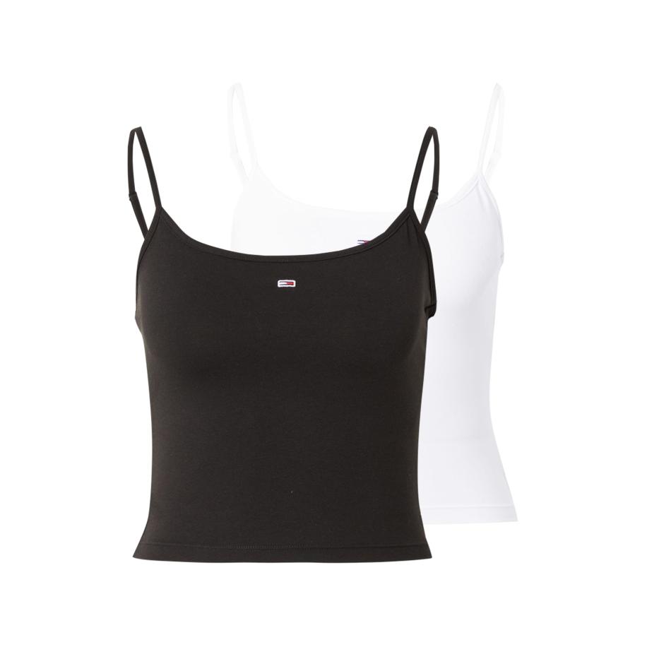 Tommy Jeans Tommy Jeans Top ESSENTIAL zwart / offwhite -