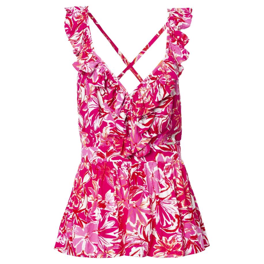 Influencer Top pink / magenta / wit Roze