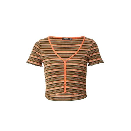 Nasty Gal Nasty Gal Gebreide top beige / crème / oranje / zwart / offwhite