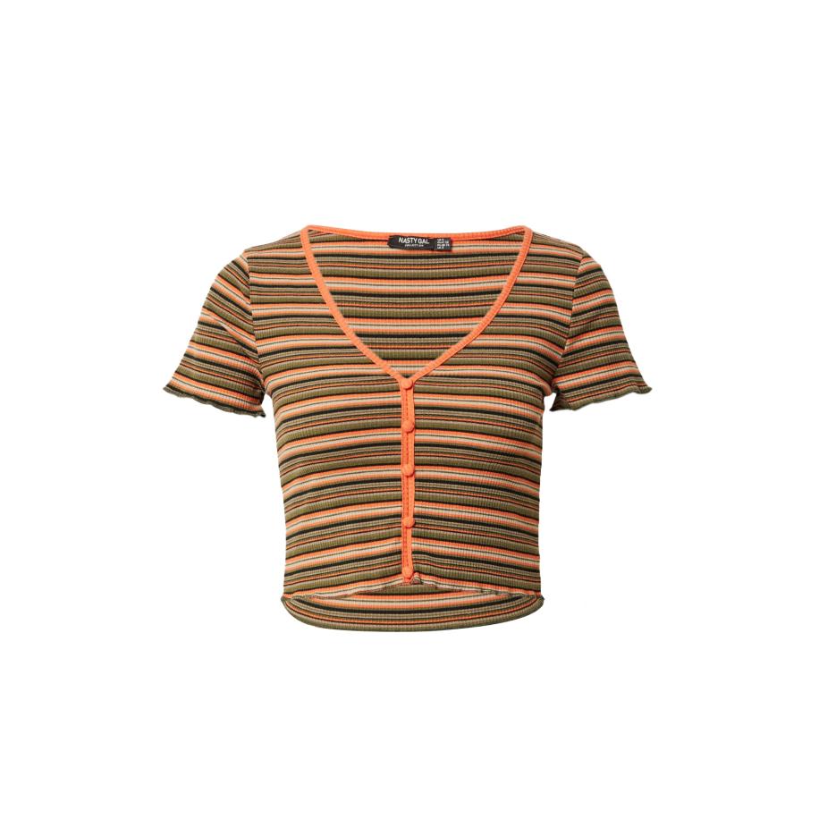 Nasty Gal Nasty Gal Gebreide top beige / crème / oranje / zwart / offwhite -