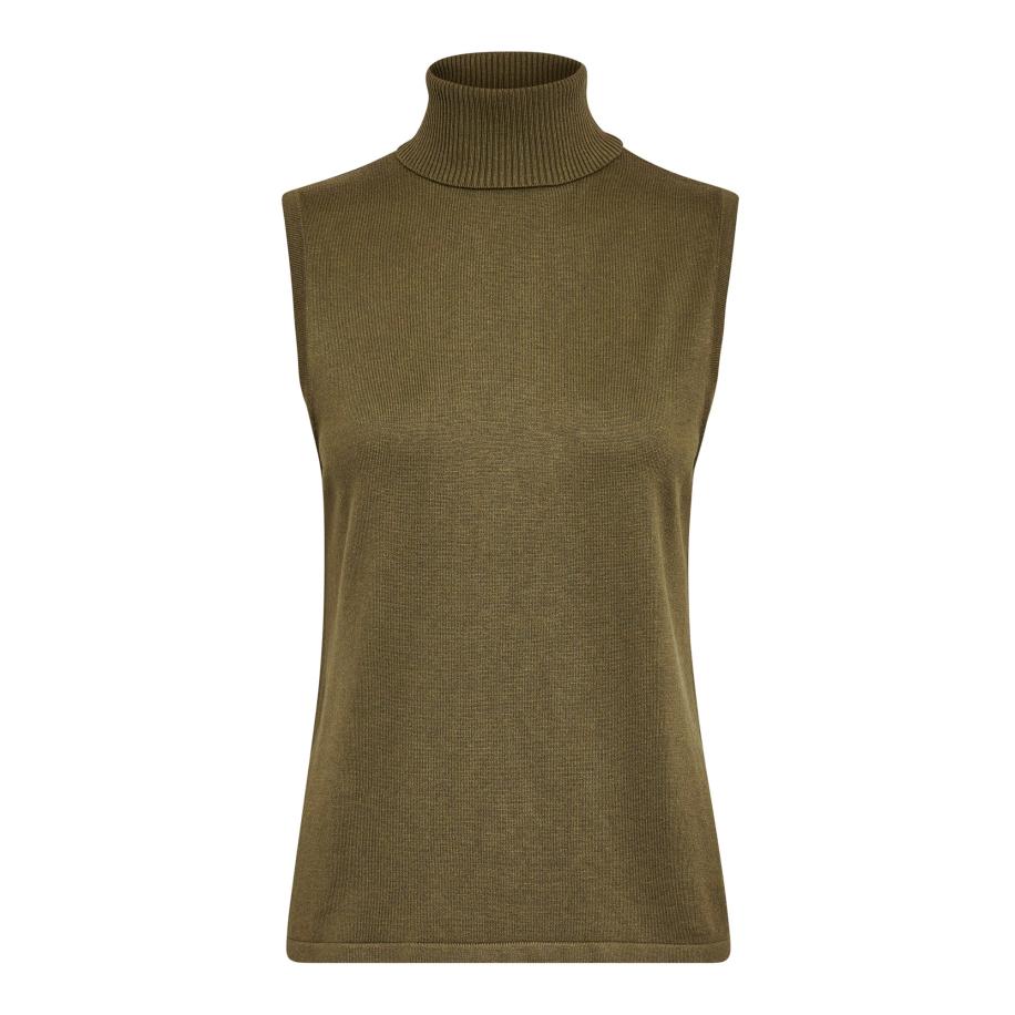 Minus minus Gebreide top Raka olijfgroen -