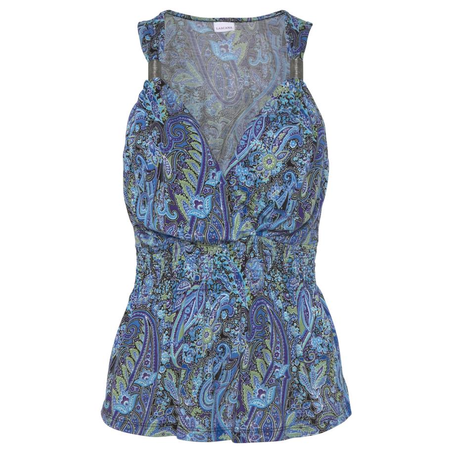 Lascana LASCANA Top blauw / groen / lila / zwart -