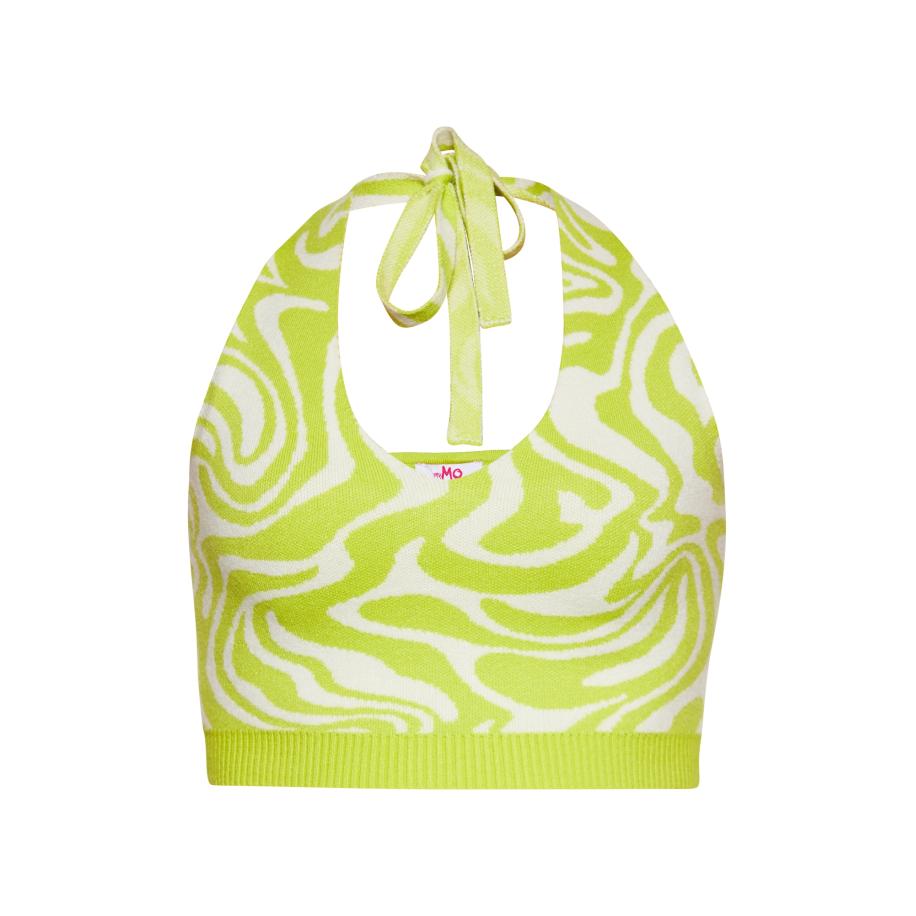 MYMO MYMO Gebreide top groen / wolwit -