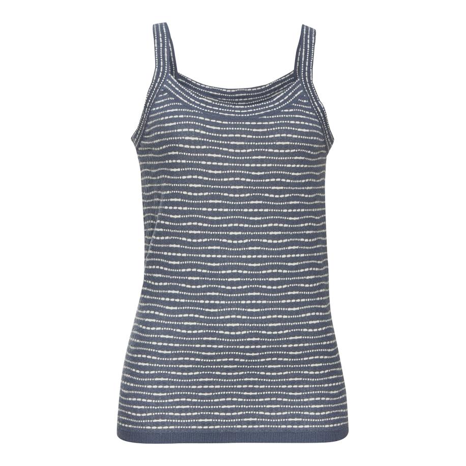 VIVANCE VIVANCE Gebreide top blauw / wit -