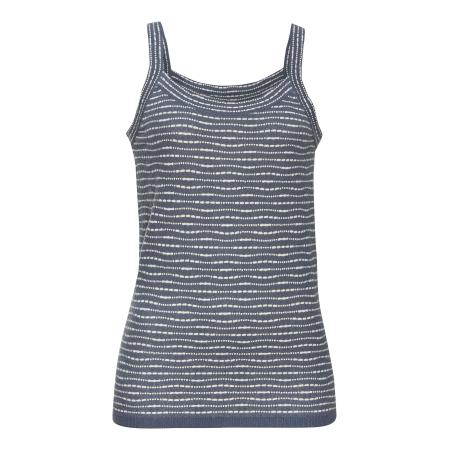 VIVANCE VIVANCE Gebreide top blauw / wit