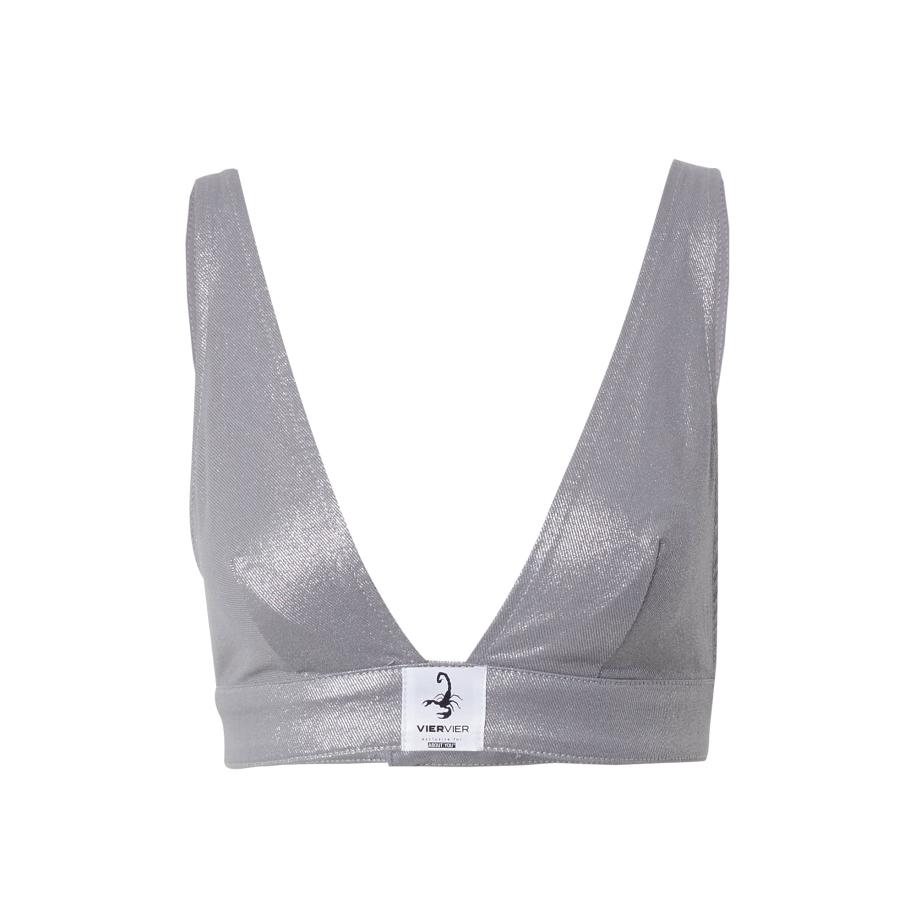 VIERVIER VIERVIER Top Georg zwart / zilver / wit -