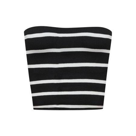 No Matter What Top zwart / wit