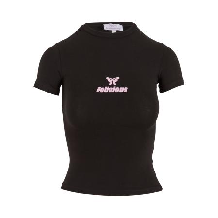 Felicious Shirt oudroze / zwart