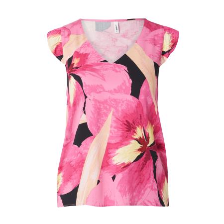 Only ONLY Blouse ONLALMA lichtgeel / lichtroze / donkerroze / zwart