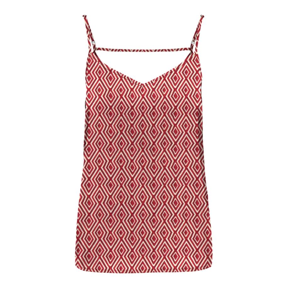 Only ONLY Top ONLNOVA LIFE PARIS beige / donkerrood -