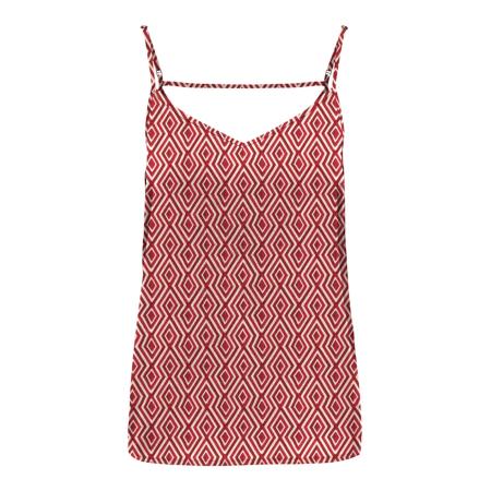 Only ONLY Top ONLNOVA LIFE PARIS beige / donkerrood