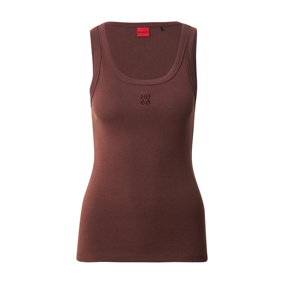 Hugo Boss HUGO Top Datamia donkerbruin -