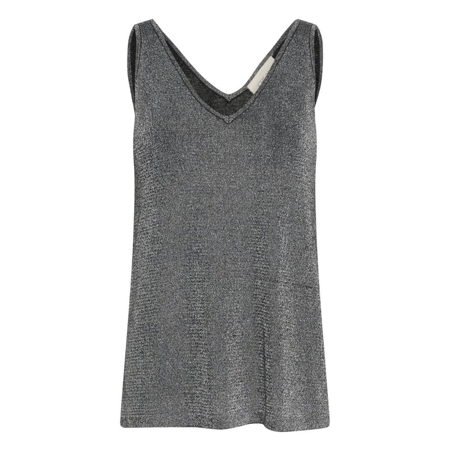 Cream Cream Gebreide top CR Jolly zwart / zilver -