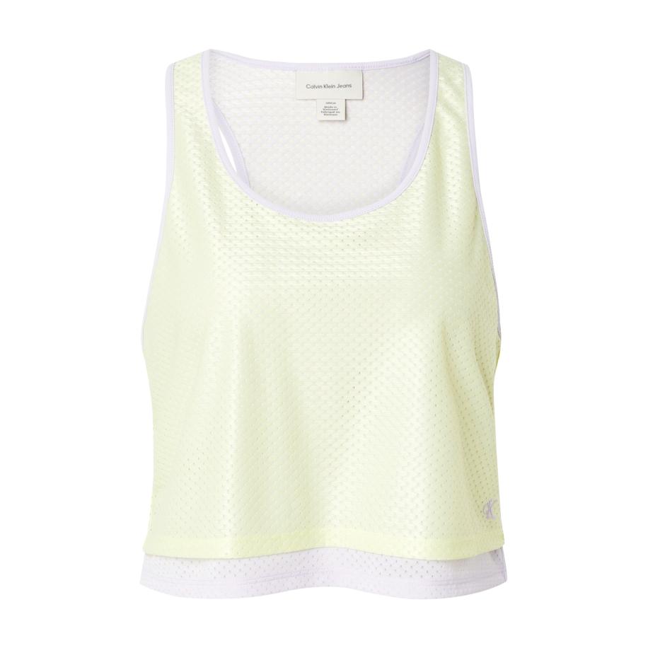 Calvin Klein Calvin Klein Jeans Top PRIDE pastelgroen / wit -