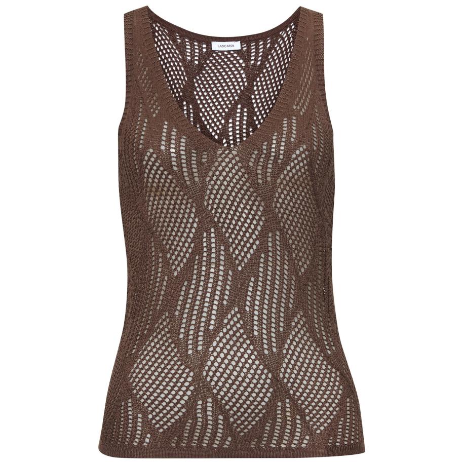 Lascana LASCANA Gebreide top bruin -