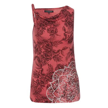 KOROSHI KOROSHI Top taupe / chocoladebruin / koraal