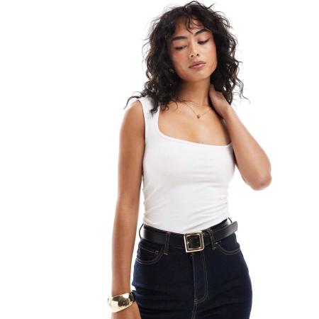 JJXX Top met vierkante hals in wit