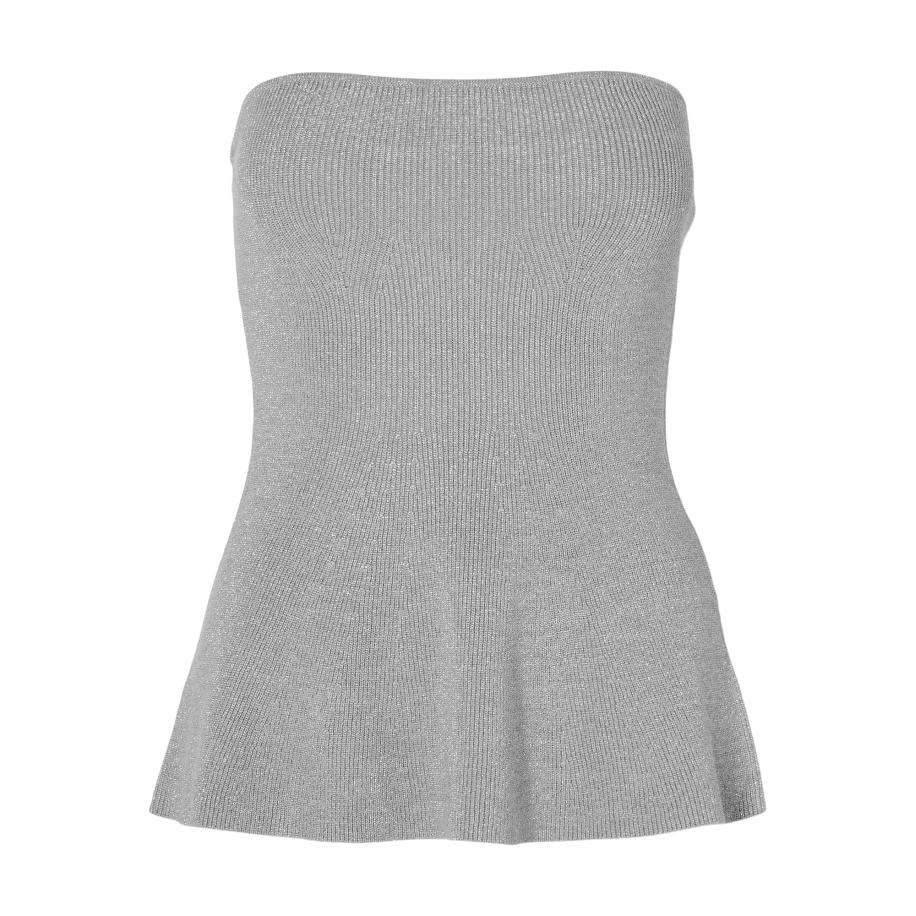 Selected Femme Selected Femme Tall Gebreide top LILI grijs -