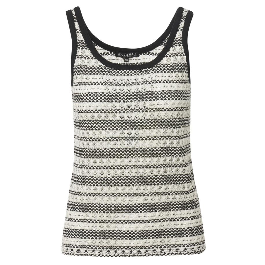 KOROSHI KOROSHI Top zwart / wit -