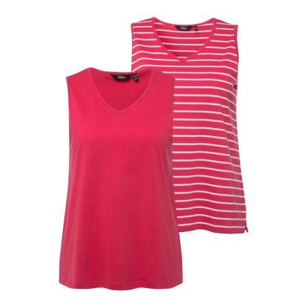 Ulla Popken Ulla Popken Top pink / wit