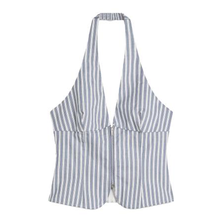 Bershka Bershka Top donkerblauw / wit