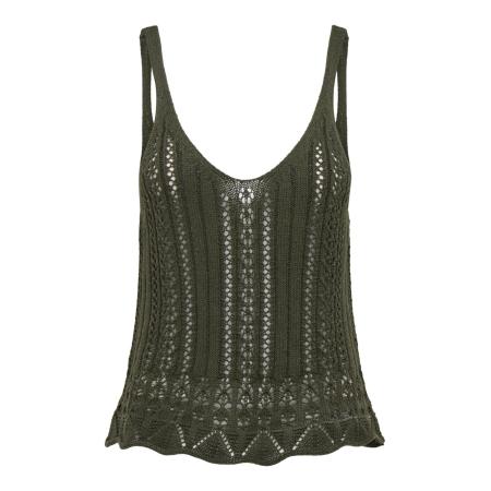 Only ONLY Gebreide top Lyzet groen gemêleerd